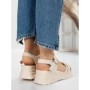 Sandale Dama cu Platforma 3H18 BEIGE | MEI