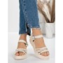 Sandale Dama cu Platforma 3H18 BEIGE | MEI