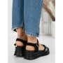 Sandale Dama cu Platforma 3H19 BLACK | MEI