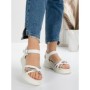 Sandale Dama cu Platforma 3H19 WHITE | MEI