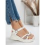 Sandale Dama cu Platforma 3H19 WHITE | MEI