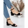 Sandale Dama cu Toc Gros 3HXS65 BLACK | MEI