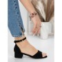 Sandale Dama cu Toc Gros 3HXS65 BLACK | MEI