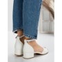 Sandale Dama cu Toc Gros 3HXS65 WHITE | MEI