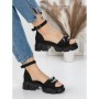 Sandale Dama cu Platforma 5SY1 BLACK | MEI