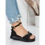 Sandale Dama cu Talpa Joasa 5WL22 BLACK | MEI