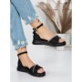 Sandale Dama cu Talpa Joasa 5WL22 BLACK | MEI