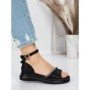 Sandale Dama cu Talpa Joasa 5WL22 BLACK | MEI