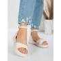 Sandale Dama cu Talpa Joasa 5WL22 BEIGE | MEI