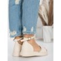 Sandale Dama cu Talpa Joasa 5WL22 BEIGE | MEI