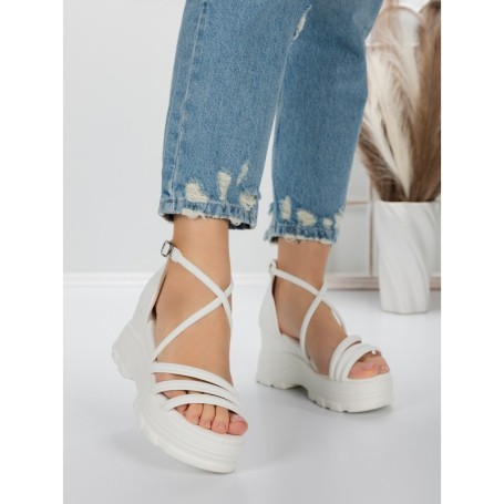 Sandale Dama cu Platforma 5WL28 WHITE | MEI