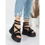 Sandale Dama cu Platforma 5WL9 BLACK | MEI
