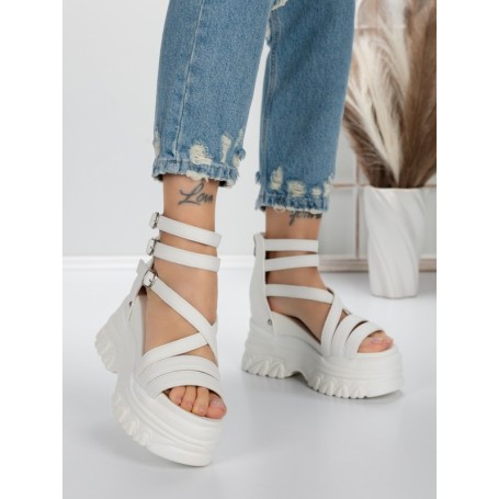 Sandale Dama cu Platforma 5WL9 WHITE | MEI