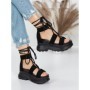Sandale Dama cu Platforma 5WL26 BLACK | MEI