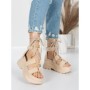Sandale Dama cu Platforma 5WL26 BEIGE | MEI
