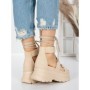 Sandale Dama cu Platforma 5WL26 BEIGE | MEI