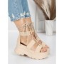 Sandale Dama cu Platforma 5WL26 BEIGE | MEI