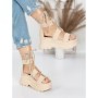 Sandale Dama cu Platforma 5WL26 BEIGE | MEI