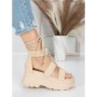 Sandale Dama cu Platforma 5WL26 BEIGE | MEI