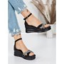 Sandale Dama cu Platforma 5LM3 BLACK | MEI