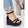 Sandale Dama cu Platforma 5SY15 BLACK | MEI