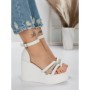 Sandale Dama cu Platforma 5SY15 WHITE | MEI