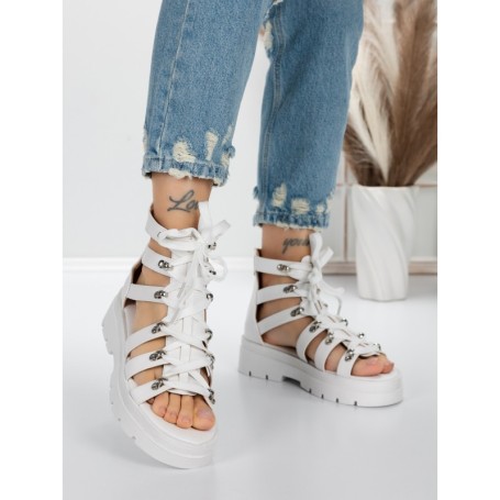 Sandale Dama cu Platforma 5HXS13 WHITE | MEI