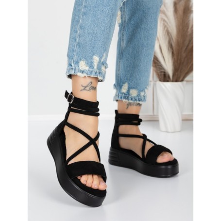Sandale Dama cu Platforma 5GZ10 BLACK | MEI