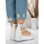 Sandale Dama cu Platforma 5GZ10 WHITE | MEI