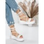 Sandale Dama cu Platforma 5GZ10 WHITE | MEI