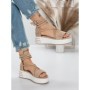 Sandale Dama cu Platforma 5GZ10 BEIGE | MEI
