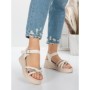 Sandale Dama cu Platforma 3H19 BEIGE | MEI