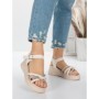 Sandale Dama cu Platforma 3H19 BEIGE | MEI