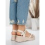 Sandale Dama cu Platforma 3H19 BEIGE | MEI