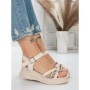Sandale Dama cu Platforma 3H19 BEIGE | MEI