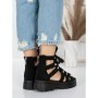 Sandale Dama cu Platforma 5HXS13 BLACK | MEI