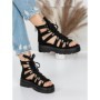 Sandale Dama cu Platforma 5HXS13 BLACK | MEI