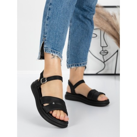 Sandale Dama cu Talpa Joasa 5WL30 BLACK | MEI