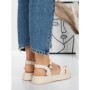 Sandale Dama cu Talpa Joasa 5WL30 BEIGE | MEI
