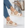 Sandale Dama cu Talpa Joasa 5WL30 BEIGE | MEI