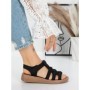 Sandale Dama cu Talpa Joasa 5XJ53 BLACK | MEI