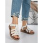 Sandale Dama cu Talpa Joasa 5XJ53 WHITE | MEI