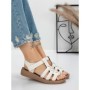 Sandale Dama cu Talpa Joasa 5XJ53 WHITE | MEI