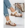Sandale Dama cu Talpa Joasa 5XJ53 WHITE | MEI