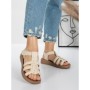 Sandale Dama cu Talpa Joasa 5XJ53 BEIGE | MEI