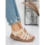 Sandale Dama cu Talpa Joasa 5XJ53 BEIGE | MEI