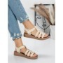 Sandale Dama cu Talpa Joasa 5XJ53 BEIGE | MEI