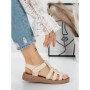 Sandale Dama cu Talpa Joasa 5XJ53 BEIGE | MEI