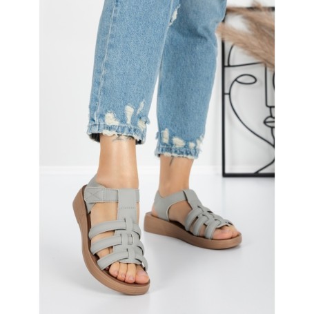 Sandale Dama cu Talpa Joasa 5XJ53 GREY | MEI
