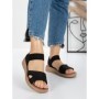 Sandale Dama cu Talpa Joasa 5XJ55 BLACK | MEI